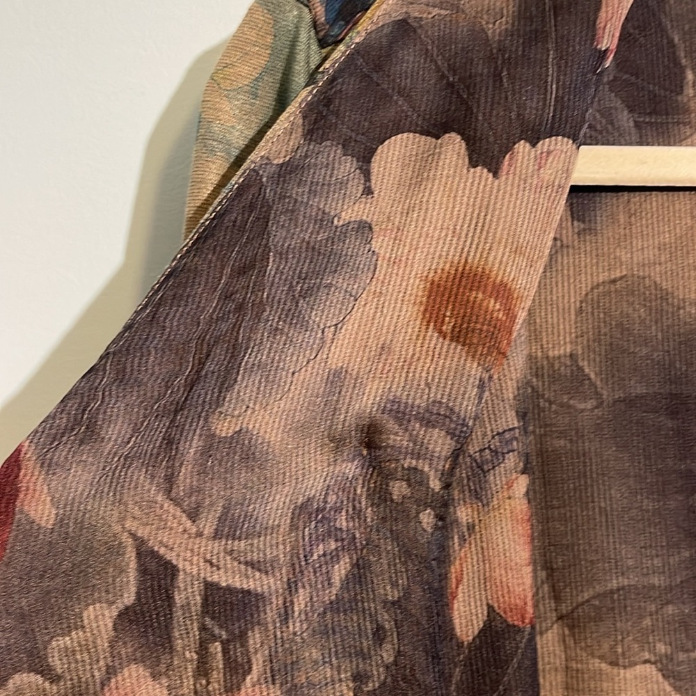 Soft Surroundings Tea Gardens Floral Print Chiffon Layered Cardigan Small Petite - Picture 11 of 11